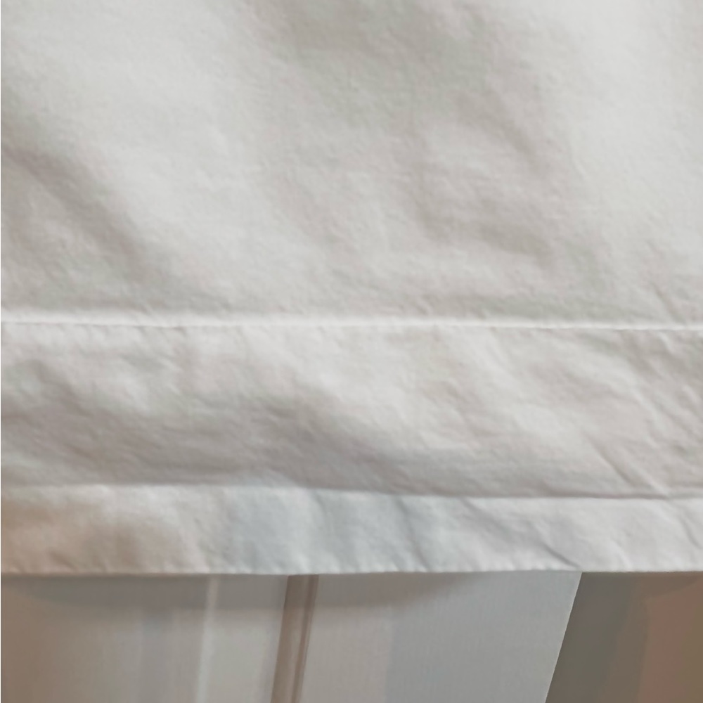 Restoration Hardware Zipper Closure, White, Cotton, Queen, Hemmed Border Duvet